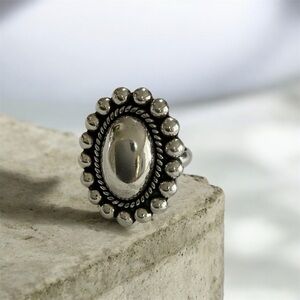 925 Silver Mexican Caravantes Domed Ring